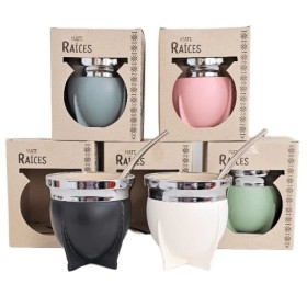 MATE RAICES NORDICO C/ BOMB. AC.INOX - LIMA